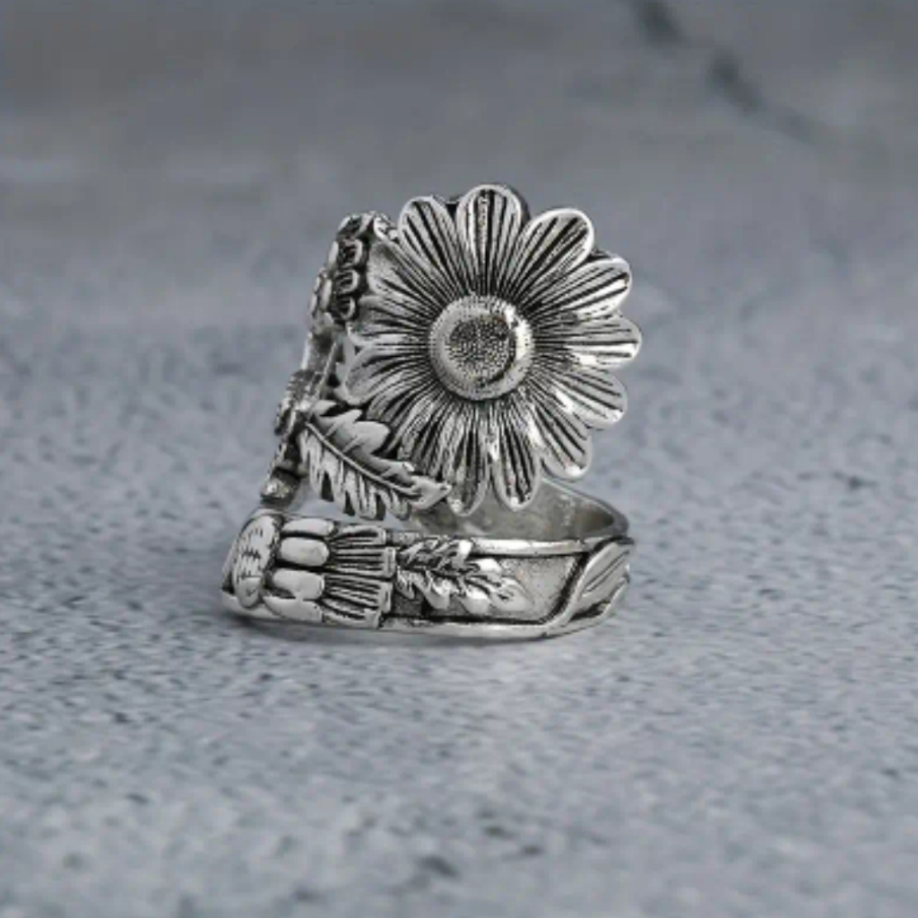 Sunflower Spoon Ring
